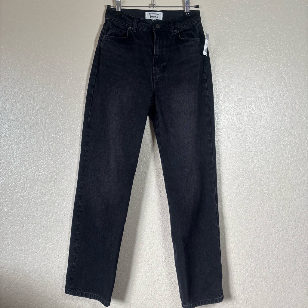 Reformation Abby High Rise Straight Jeans